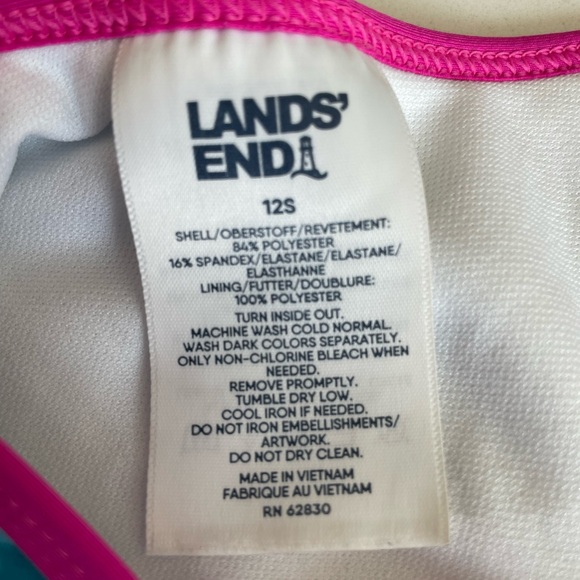 Lands End Rashguard and Swim top, Kids’s Size 12S - Picture 9 of 15